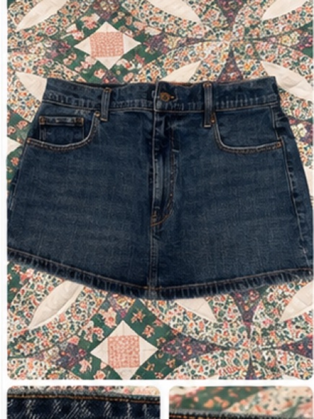 Abercrombie & Fitch Dark Blue Denim Mini Skirt